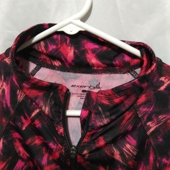 Exertek Zippered Work Out Jacket Women Size L Long Sleeve Pockets Grunge - Picture 6 of 8